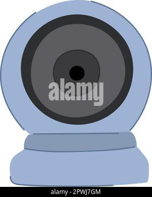 Technologie-Sicherheitskamera Cartoon. Hausüberwachung, privates cctv-Technologie-Sicherheitskamerasymbol. Darstellung isolierter Symbolvektoren Stock Vektor