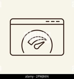 Symbol für Leistungslinie Stock Vektor