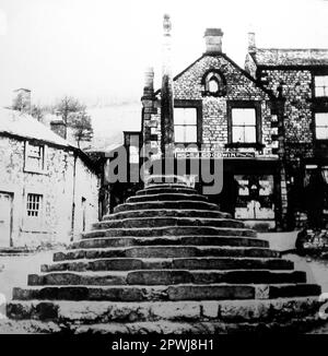 Bonsall Cross, Anfang 1900er Stockfoto