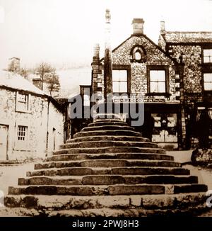 Bonsall Cross, Anfang 1900er Stockfoto