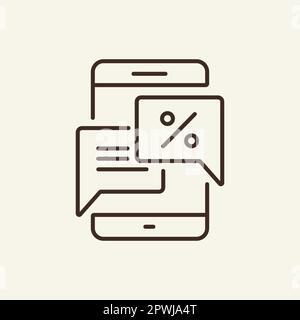 Symbol für mobilen Verkaufspositionen Stock Vektor