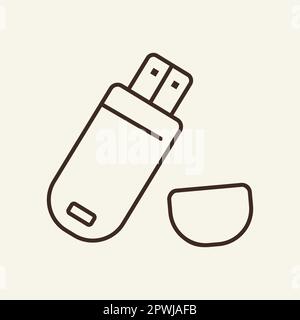 Symbol für USB-Flash-Laufwerk Stock Vektor