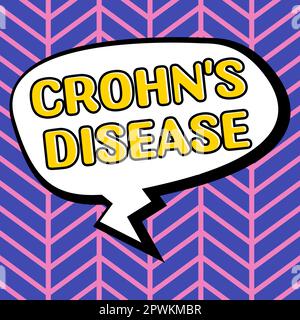 Konzeptionelle Darstellung Morbus Crohn, konzeptionelle photoinflammatorische Erkrankung des Gastrointestinaltrakts Stockfoto