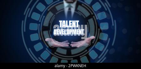 Inspiration zeigt Zeichen Talententwicklung, konzeptionelles Foto Fertigkeiten entwickeln Fähigkeiten verbessern potenzielle Führungskraft verbessern Stockfoto