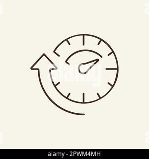 Symbol für Leistungslinie Stock Vektor