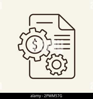 Symbol für Geldlinie Stock Vektor