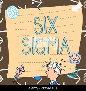 Inspiration mit Six Sigma, Business Approach Management Techniques zur Verbesserung von Geschäftsprozessen Stockfoto