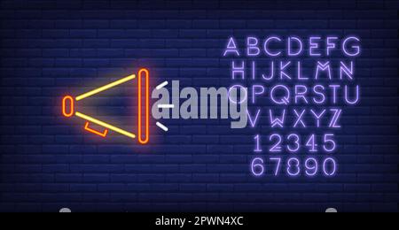 Neonschild für Lautsprecher Stock Vektor