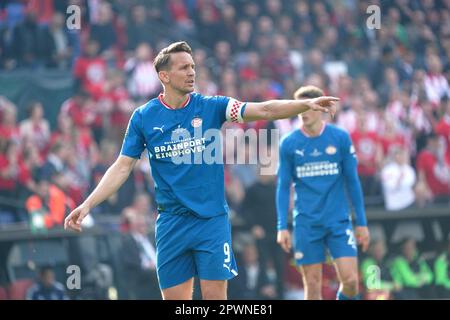 Luuk de Jong von Ajax während des Endspiels des niederländischen TOTO-KNVB-Pokals zwischen Ajax und PSV im Stadion Feijenoord am 30. April 2023 in Rotterdam, Niederlande. (Foto: SCS/Soenar Chamid/AFLO) Stockfoto