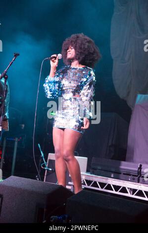 Winne Ama. In diesem Jahr trafen sich wieder Bands und Künstler und ihr neuer Veranstaltungsort auf dem Campus der Liverpool University in Liverpool. Gesponsert von Rasa, PPL, Arts England und der University Liverpool lebte Musik. (Terry Scott/SPP) Stockfoto