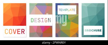 Satz von Abdeckungen im Technologiestil. Kann als Cover, Banner, Flyer, Poster, Visitenkarte, Broschüre. Fesselnde Sammlung geometrischer Hintergründe. Stock Vektor