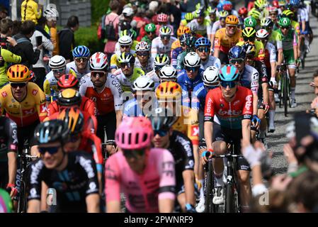 Eschborn, Deutschland. 01. Mai 2023. Radfahren: UCI WorldTour - Eschborn-Frankfurt (203,80 km), Männer. Das Elite-Peloton beginnt in Eschborn. Kredit: Arne Dedert/dpa/Alamy Live News Stockfoto