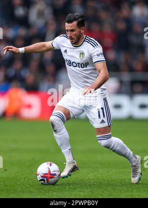 Jack Harrison von Leeds United in Aktion während des Premier League-Spiels im Vitality Stadium in Bournemouth. Foto: Sonntag, 30. April 2023. Stockfoto