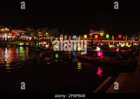 Hoi an, Vietnam: 25. Juli 2022 - Blick auf Hoi eine antike Stadt, UNESCO-Weltkulturerbe, in der Provinz Quang Nam. Vietnam. Hoi an ist einer der beliebtesten Stockfoto