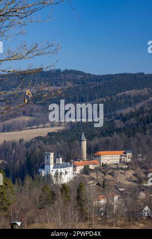 Burg Rozmberk nad Vltavou , Tschechische Republik Stockfoto