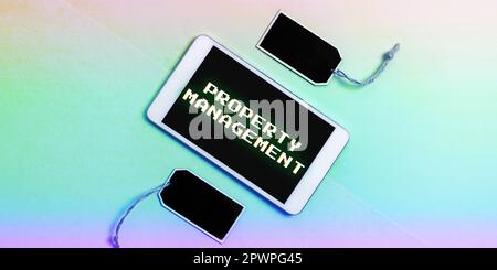 Handgeschriebener Text Property Management, Business Approach Oversight of Real Estate hat den Wert der Anlage erhalten Stockfoto
