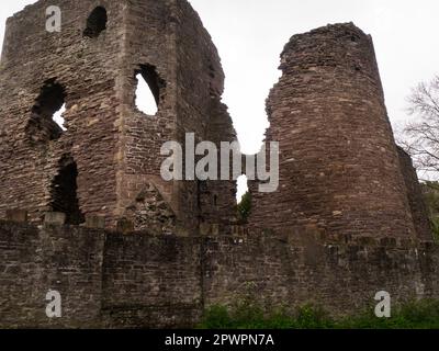 Ruinen von Abergavenny Castle und Museum, gegründet von Norman lord Hamelin de Balun c. 1087 Monmouthshire Wales UK Stockfoto