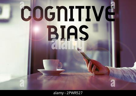 Konzeptionelle Darstellung kognitiver Vorurteile, konzeptionelle photopsychologische Behandlung psychischer Störungen Stockfoto