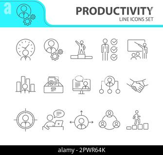 Produktivitäts-Symbole Stock Vektor