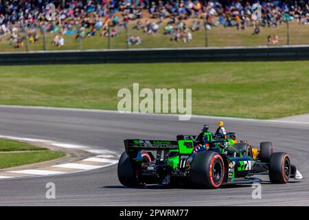 CALLUM ILOTT (77) aus Cambridge, Cambridgeshire, England, fährt während des Großen Preises der Kinder von Alabama Indy im Barber Motorsports Park in Birmingham AL durch die Kurven. Stockfoto