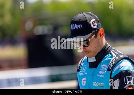 CHRISTIAN LUNGAARD (45) aus Hedensted, Dänemark bereitet sich auf das Rennen um den Großen Preis der Kinder von Alabama Indy im Barber Motorsports Park in Birmingham AL vor. Stockfoto