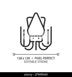 Perfekt lineares Symbol für Meeresfrüchte Stock Vektor