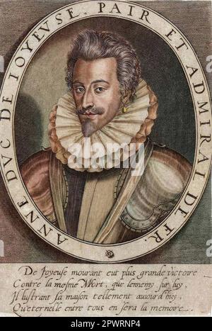 Anne de Batarnay , Baron d'Arques , duc de Joyeuse, dit Anne de Joyeuse (1561-1587). Amiral de France et Mignon de Henri III Stockfoto