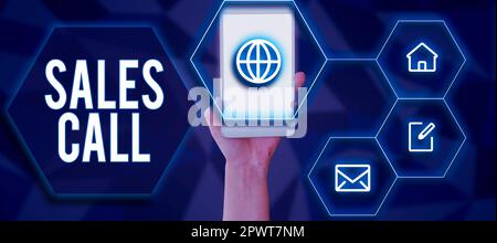 Text, der den Anruf bei Inspiration Sales zeigt, konzeptionelles Foto ein Telefonanruf, der von einem Vertriebsmitarbeiter eines Unternehmens getätigt wurde Stockfoto