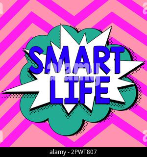 Konzeptionelle Darstellung Smart Life, Internet Konzept Konzept Konzept aus einem Rahmen von Prävention und Lebensstil Stockfoto