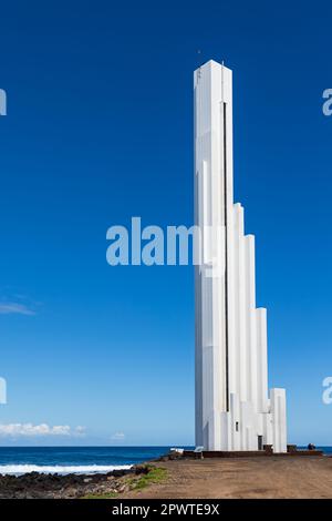 Leuchtturm Punta del Hidalgo, Kanarische Insel Teneriffa, Spanien Stockfoto