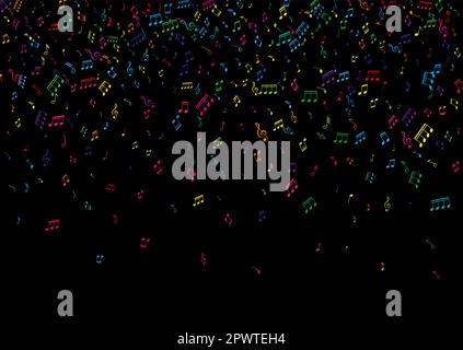 Abstrakter Hintergrund mit farbenfrohen Noten Stock Vektor