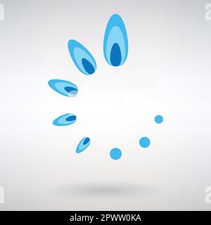 Gasbrennersymbol auf hellem Hintergrund Stock Vektor