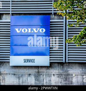 Göteborg, Schweden – September 20 2019: Logo von Volvo Service. Stockfoto
