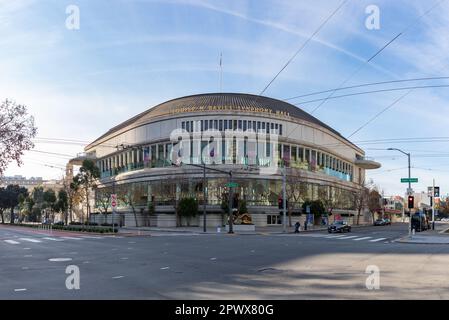 Ein Bild der Symphonie-Halle von Louise M. Davies. Stockfoto