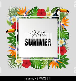 Sommerhintergrund mit bunten Schlauchbooten auf dem Poolwasser. Sommerplakat mit schwimmenden Schwimmringen, Schwimmflößen und Strandbällen Stock Vektor