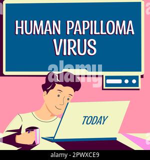 Textunterschrift präsentiert Human Papilloma Virus, Wort für die häufigste sexuell übertragbare Infektionskrankheit Stockfoto