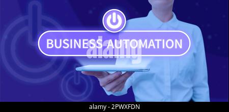 Inspiration mit Signage Business Automation, Business Overview for Digital Transformation, optimiert für Einfachheit Stockfoto