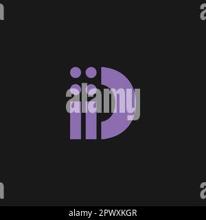 Ursprüngliches Logo mit Buchstabe D. Designelement für Symbol mit Buchstabe D. Flachvektordarstellung Stock Vektor