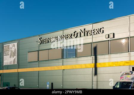 Göteborg, Schweden - Januar 16 2021: Fassade der Steinbrenner & Nyberg Bäckerei. Stockfoto