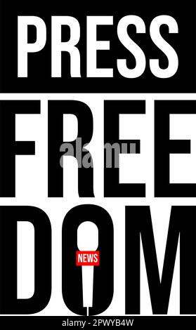 Design zur Feier des Welttags der Pressefreiheit am 2. Mai Stock Vektor