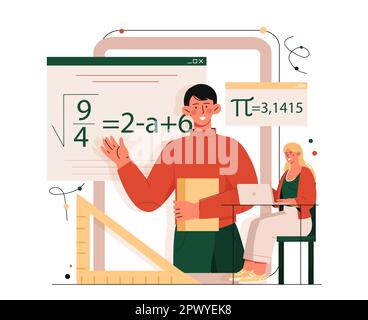 Mathematikunterrichtskonzept Stock Vektor