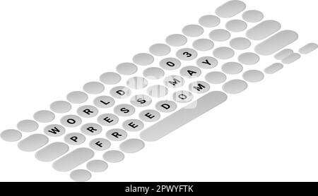 Design zur Feier des Welttags der Pressefreiheit am 2. Mai Stock Vektor