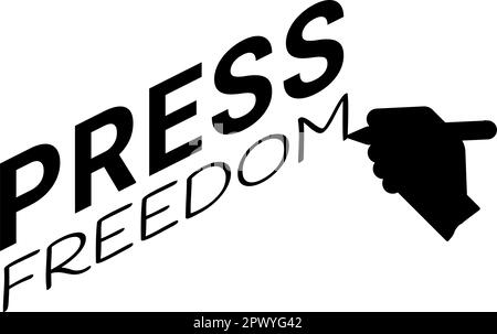 Design zur Feier des Welttags der Pressefreiheit am 2. Mai Stock Vektor