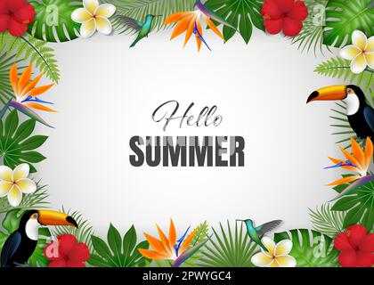 Sommerhintergrund mit bunten Schlauchbooten auf dem Poolwasser. Sommerplakat mit schwimmenden Schwimmringen, Schwimmflößen und Strandbällen Stock Vektor