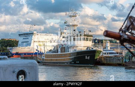 Göteborg, Schweden - August 24 2020: Forschungsschiff Kinfish im Hafen. Stockfoto