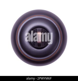 Der Haustürknauf ist ausgeschnitten. Stockfoto