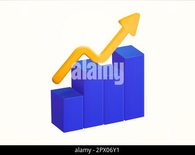 Dynamik natürlich Online-Grafiken. Handelspfeil. Preistabelle für Börsen. Wachstum und Wertveränderungen. Börsenhandel. Berichte über Jahres- und Quartalsgewinne. Konzept der Datenanalyse. 3D-Vektordiagramm. Vektordarstellung Stock Vektor