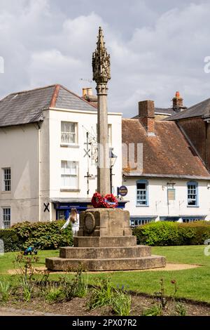 Wimborne, Vereinigtes Königreich - Mai 1. 2023: Wimborne Minster Town Center war Memorial Stockfoto