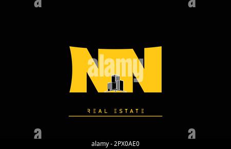 Real Estate Briefen Modern Creative Logo NN Stock Vektor