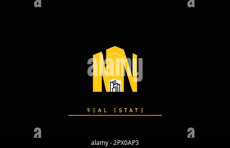 Real Estate Briefen Modern Creative Logo NN Stock Vektor